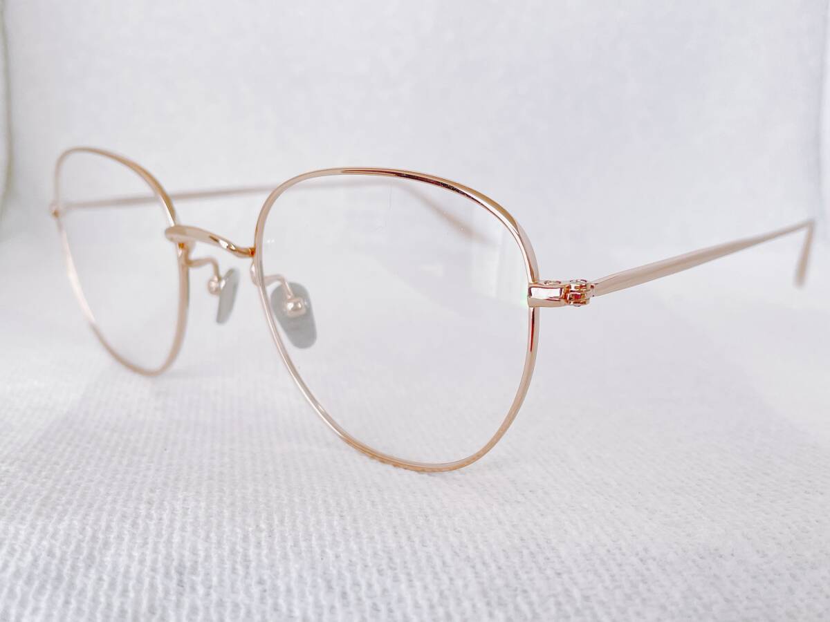 B-800 新品 オシャレ チタン MASSADA マッサーダ 50□22 145 13g 軽量 ボストン 金色 日本製 国産 眼鏡 女性 男性 メガネ 未使用 ブランド拍卖