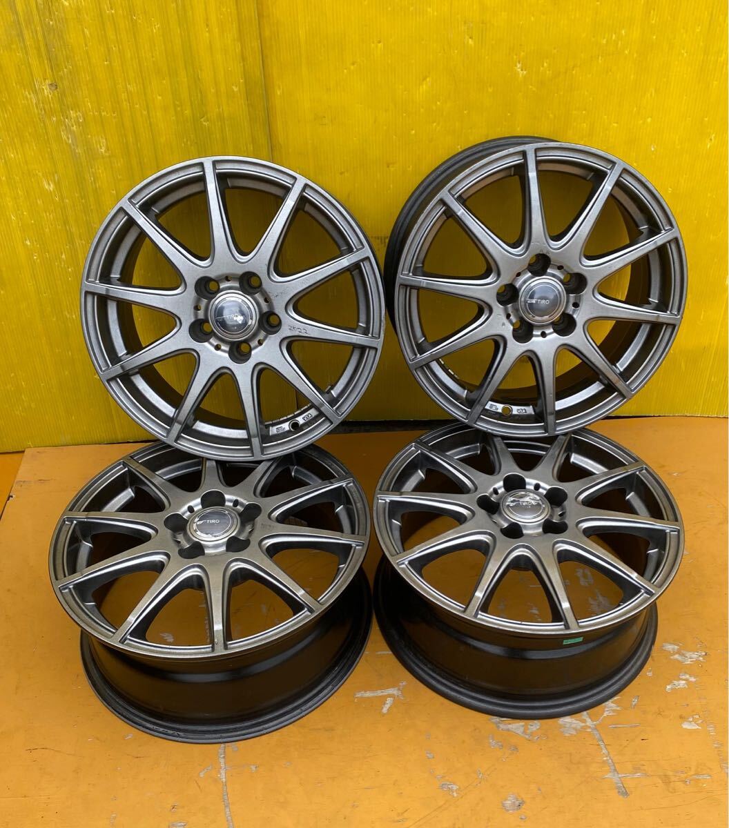 ZT-5427 ★ アルミホイール ★ 15×6★15インチ★TIRO★ インセット43★ 中古品4本★多少傷あり★5穴★ VOXY セレナ ★ ホイールのみ拍卖