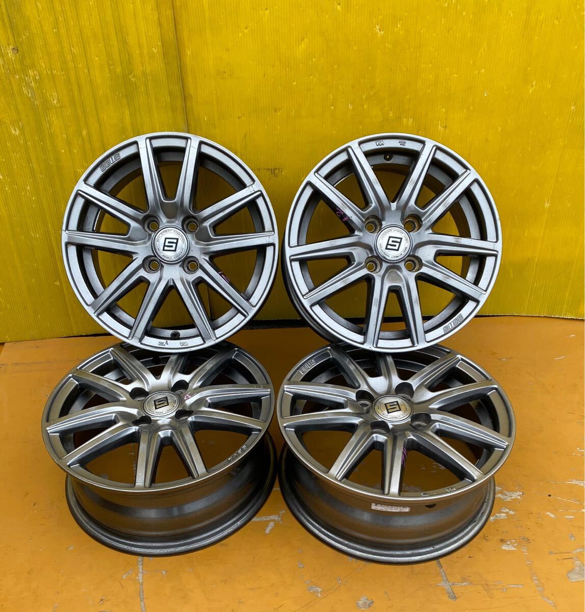 ZT-5422 ★ アルミホイール ★ 14×5.5★14インチ★SEIN STREET INNOVATION ★ インセット43★ 中古品4本★多少傷あり★4穴★ ホイールのみ拍卖