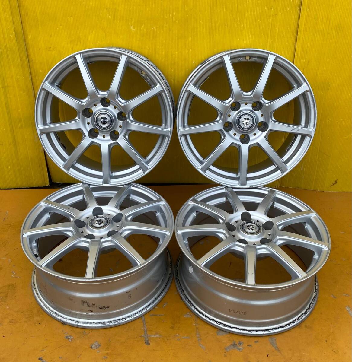 ZT-5440 ★ アルミホイール ★ 16×6.5J ★16インチ★Volga rim wheel★ 中古品4本★多少傷あり★5穴★ ホイールのみ拍卖