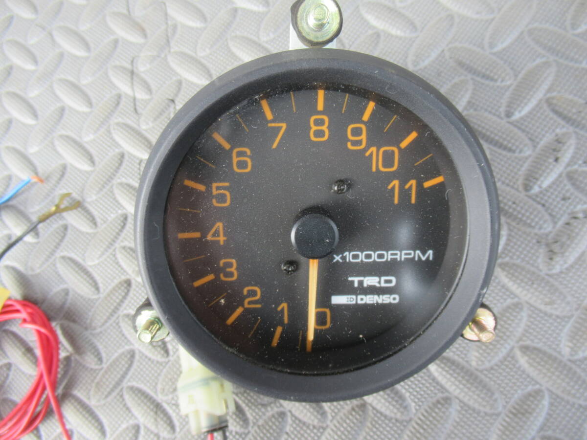 ND 日本デンソー TRD スポーツパーツ タコメーター 11000rpm 4気筒車 中古品 当時物 トヨタ純正 トスコ AE86 4AG KP61 KP47 TE27 TE71拍卖