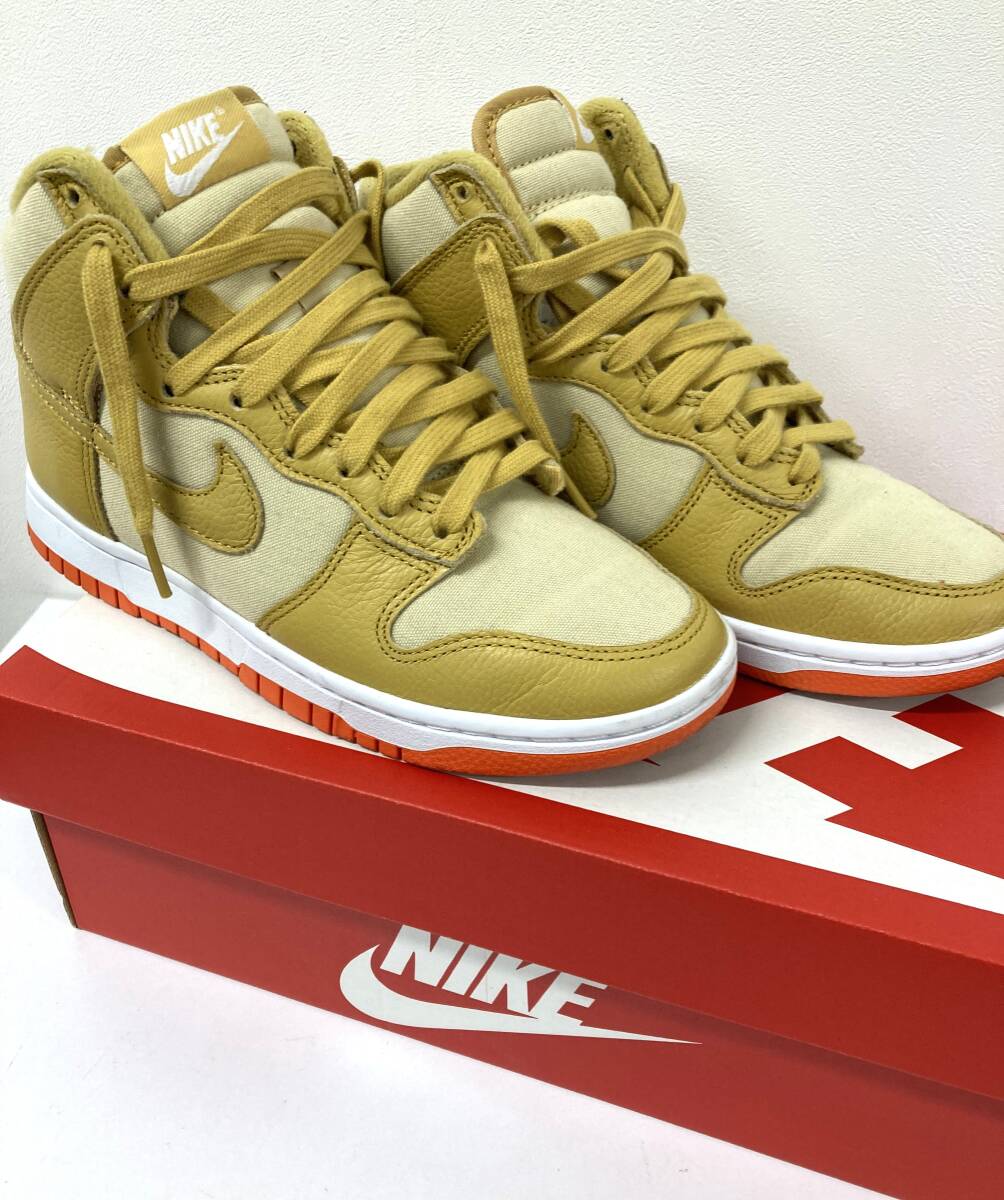 #9074日本国内正規品 NIKE ナイキ ダンク HI レトロ PRM ウィメンズシューズ スニーカー DV7215-700 23.5cm拍卖