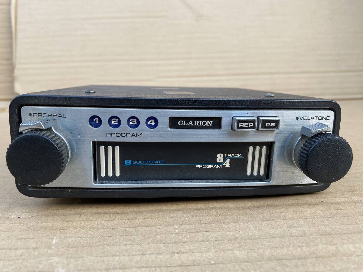 CLARION/クラリオン 8トラカセットデッキ PA-423B (専用FMチューナー対応機) ベルト交換済  ★YHO8‐②拍卖