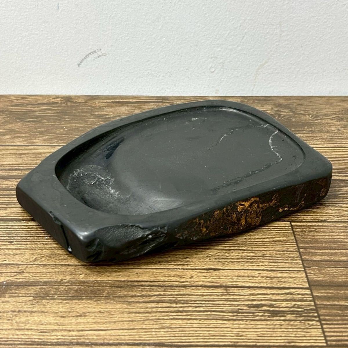 雨畑真石 雨畑硯 すずり 硯 重さ 約1.26kg拍卖