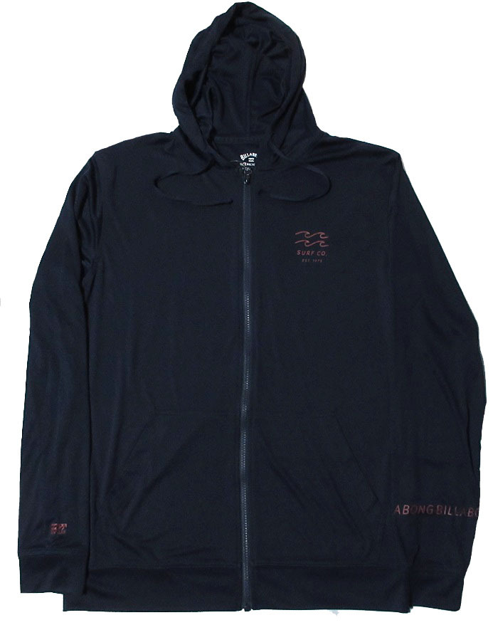 BILLABONG ビラボン ジップ 長袖 ラッシュガード XLサイズ ネイビー フード パーカー フーディ BE011855 UNITY クリン LOGO ZIP拍卖