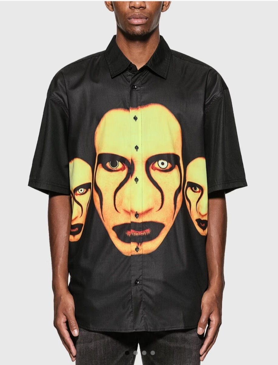 2020年 Pleasures x Marilyn Manson Button Down プレジャーズ マリリンマンソン コラボデ シャツ nine inch nails nirvana metallica拍卖
