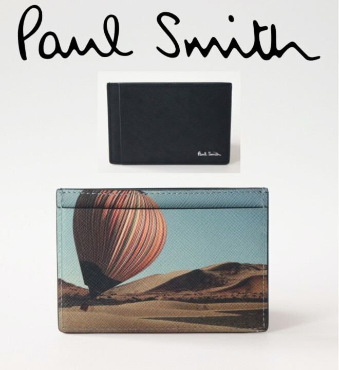 14,300円新品タグ付き【ポールスミス】シグネチャーストライプバルーン USA 名刺入れ カードケース 定期入れ 黒 v7472拍卖