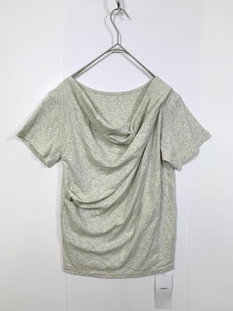 ゆうパケットOK 新品 mystic ミスティック MYZ1051306A0010 定価6050円 オフショル Tシャツ size2/グレー ■◆拍卖