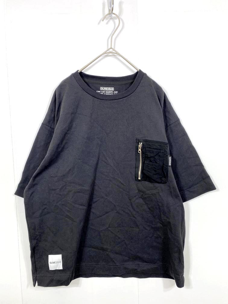 ゆうパケットOK B.C STOCK ベーセーストック OLIVEDRAB 24-071-720-6120-1-0 ポケット Tシャツ sizeM/黒 ■◆拍卖