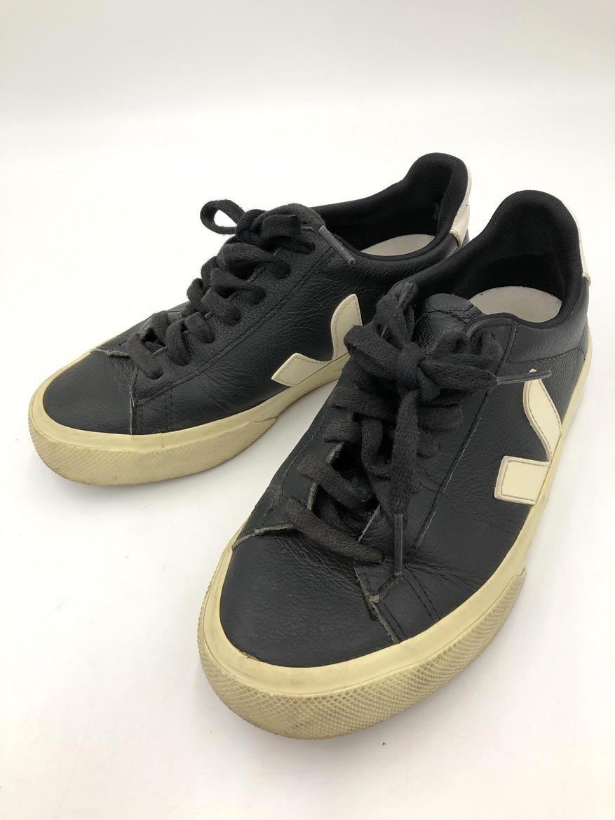 VEJA ヴェジャ レザー ローカット スニーカー size22.5cm/黒 ■■ ☆ fhb9 レディース拍卖