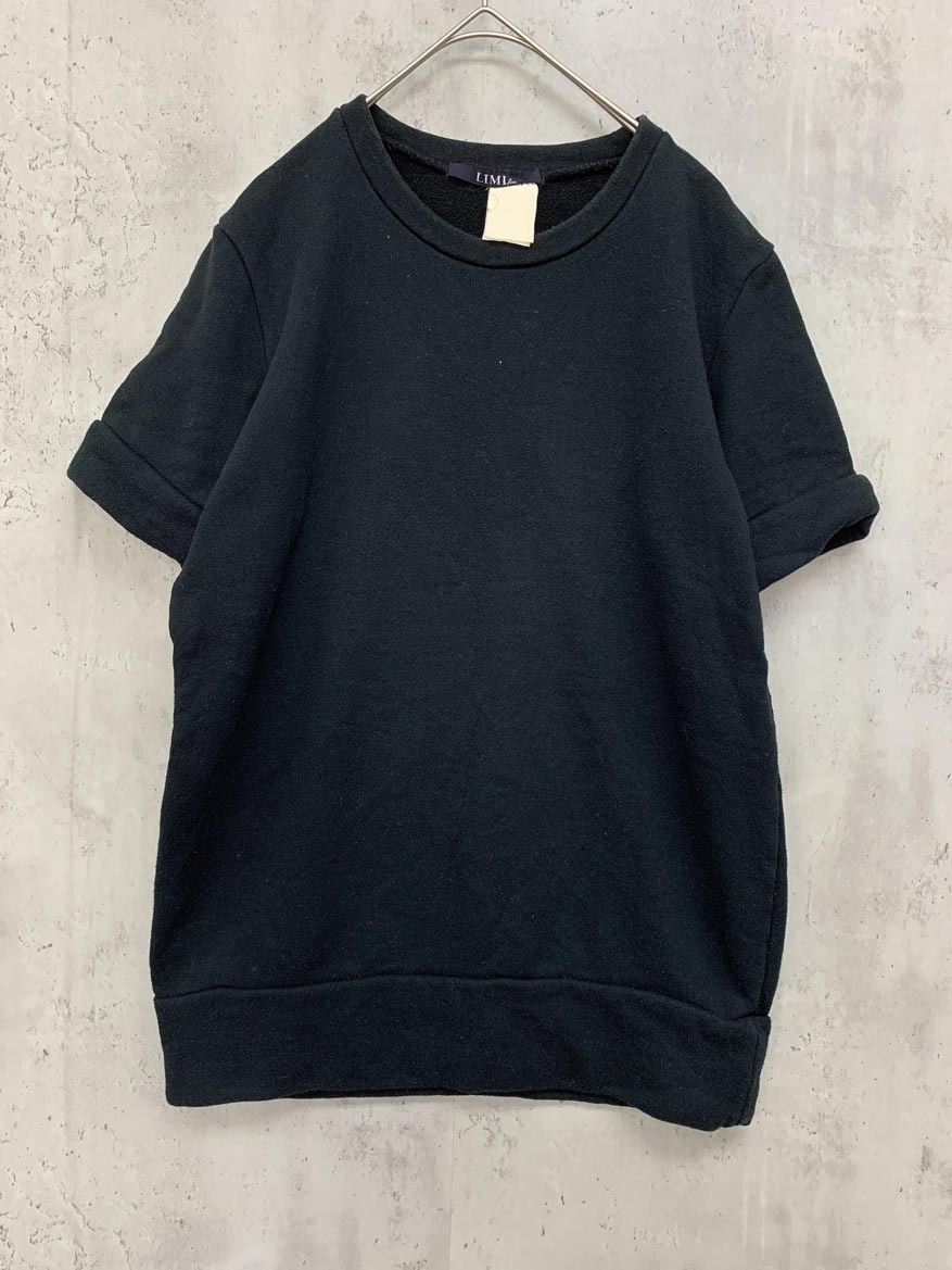 LIMI feu リミフゥ ヨウジヤマモト 裏毛 半袖 トップス バックプリント スウェット 黒 ■■ ☆ fhc6 レディース拍卖
