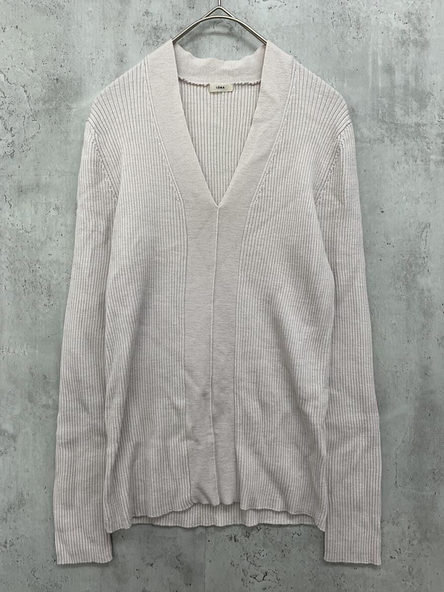 ゆうパケットOK IENA イエナ 3x3リブ Vネック プルオーバー ニット セーター ライトベージュ系 ◇■ ☆ fhc9 レディース拍卖