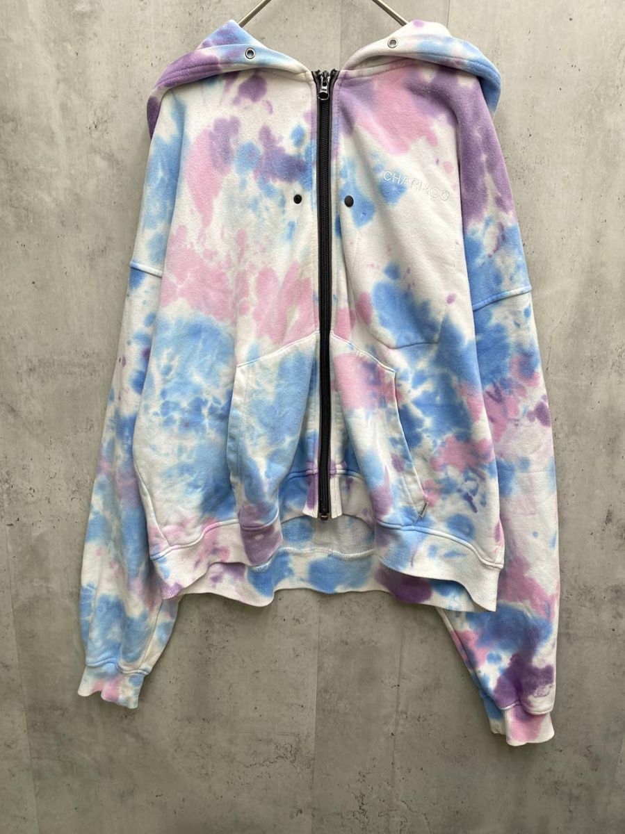 CHARI&CO チャリアンドコー ジップアップ パーカー sizeF/白x青 ◇■拍卖