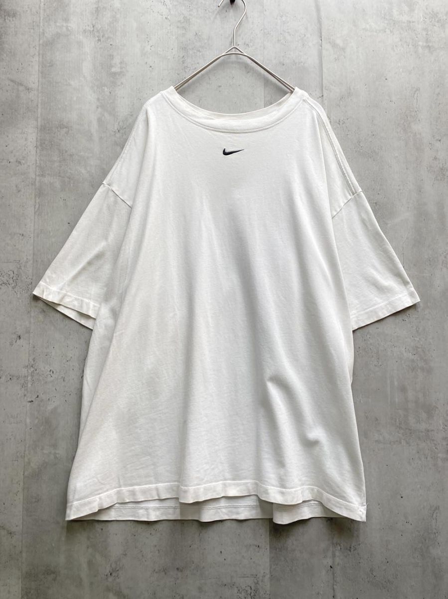 ゆうパケットOK NIKE ナイキ The NIke Tee ワンポイント刺繍 NSW ESS OS 半袖 Tシャツ sizeM/白 ■◆拍卖