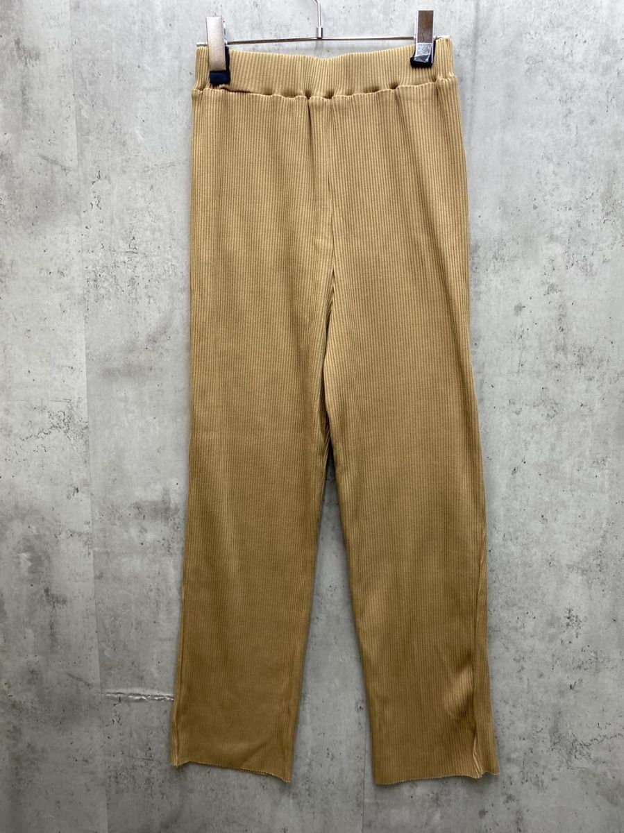 ゆうパケットOK 新品 LOWRYS FARM ローリーズファーム イージー カットリブ パンツ sizeF/ベージュ ◇■拍卖