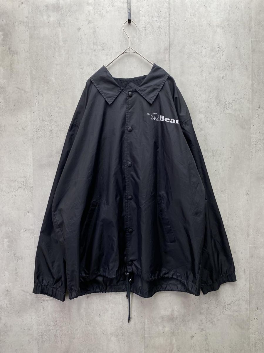 ゆうパケットOK BEAR USA ベアー ユーエスエー ナイロン ジャケット ブルゾン ビッグロゴ sizeM/黒 ◇■拍卖