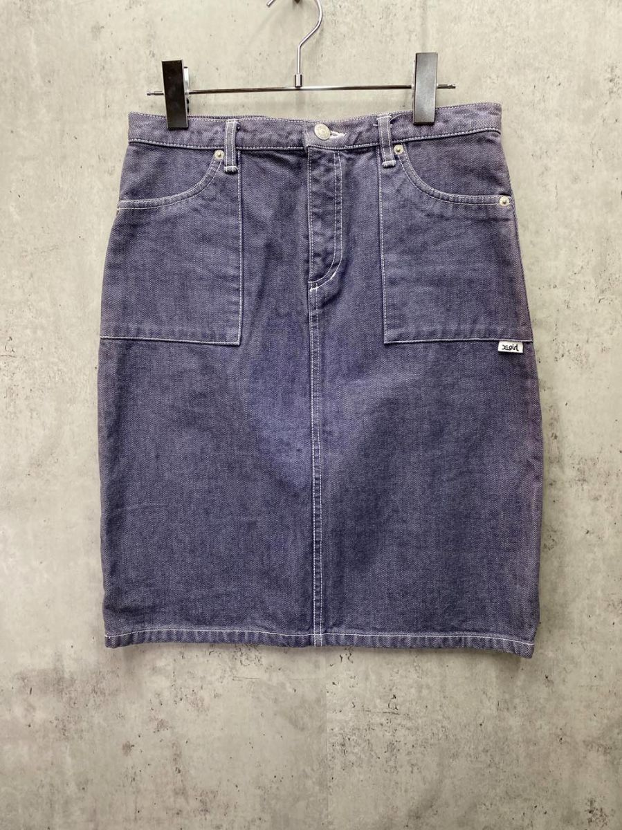 ゆうパケットOK 美品 X-girl エックスガール デニム ミニ デニムスカート size2/青 ◇■拍卖