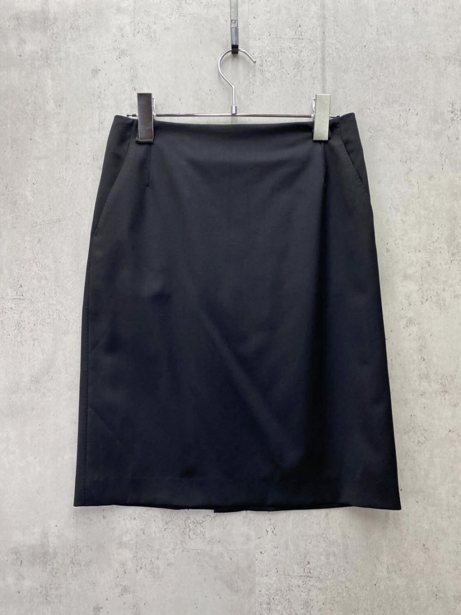 ゆうパケットOK INED イネド ウール タイト スカート size7/黒 ◇■拍卖
