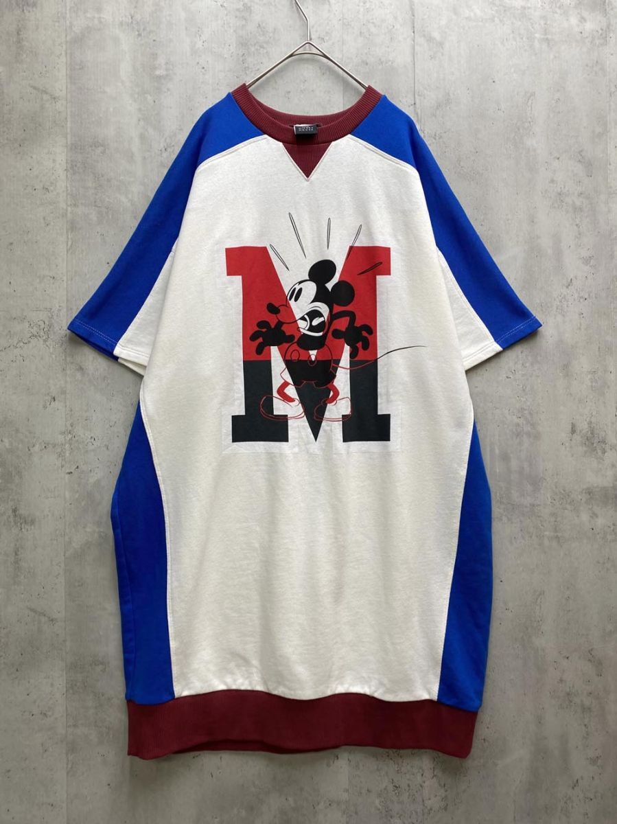 ZARA ザラ ミッキー スウェット ワンピース sizeUSA M/L/青×赤×白 ◇■拍卖