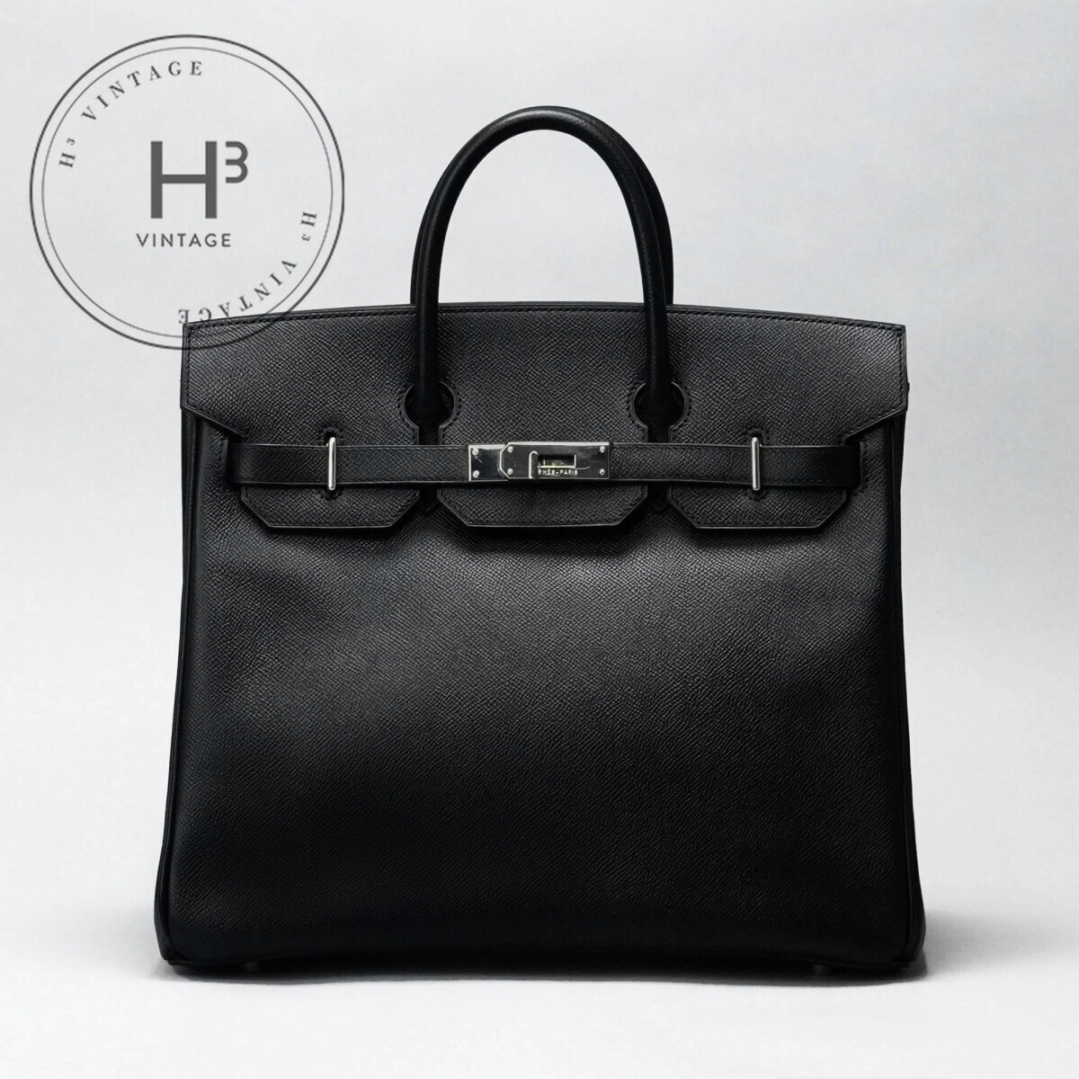 エルメス HERMES オータクロア32 オータクロア 32 バッグ トートバッグ エプソン ノワール ブラック 黒 シルバー金具拍卖
