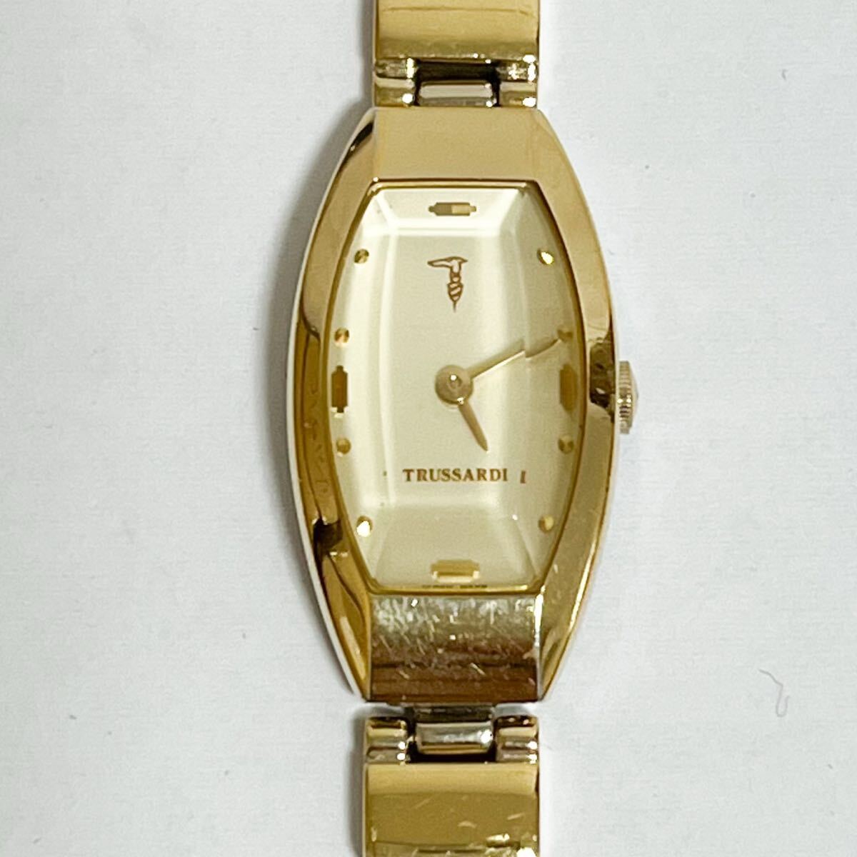 和822★ TRUSSARDI FORTUNE TR-0842 トラサルディ クォーツ 腕時計 ウォッチ 2針 ゴールド メタルバンド レディース拍卖