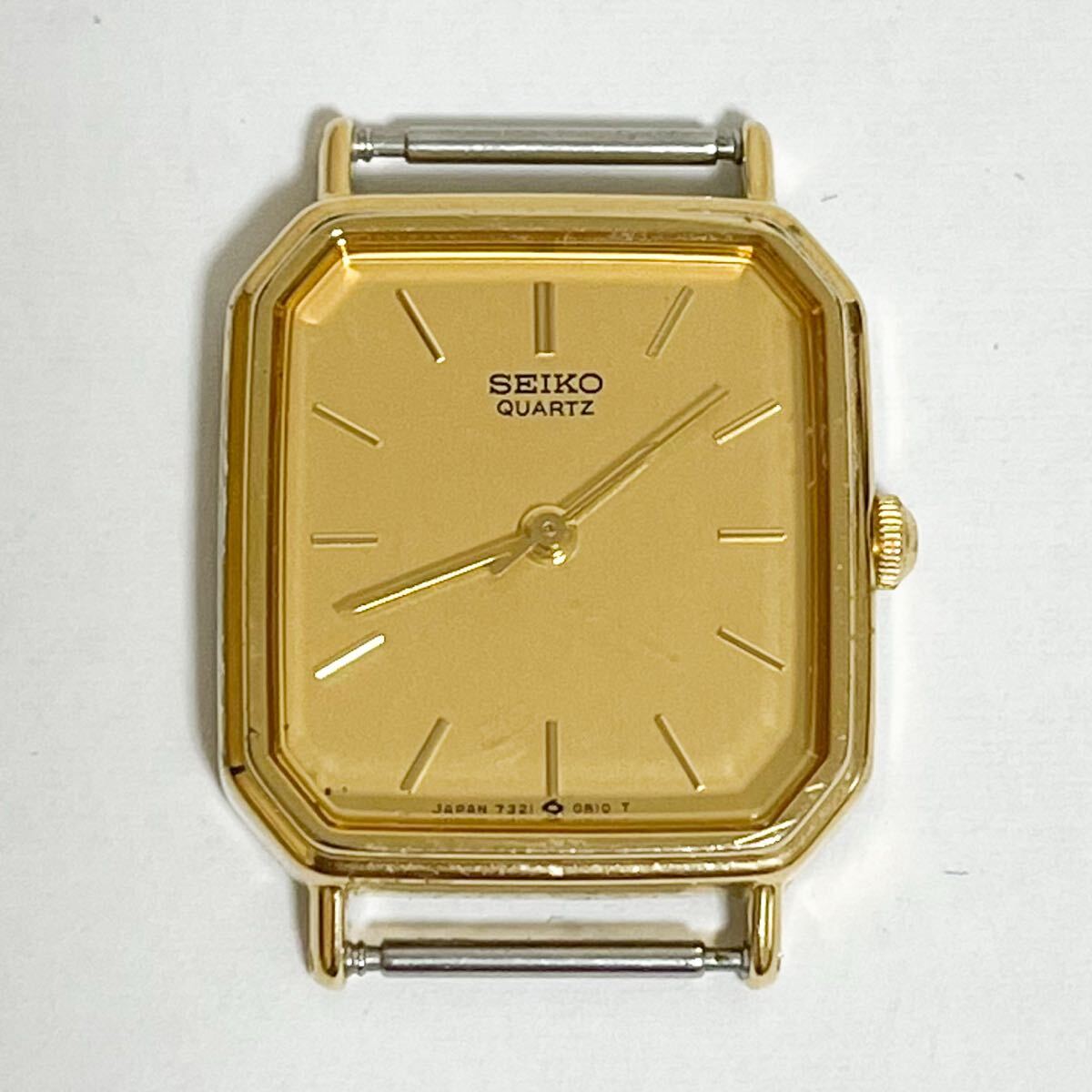 和822★ SEIKO 7321-5410 8N6031 セイコー クォーツ 腕時計 ウォッチ 2針 ゴールド レディース拍卖