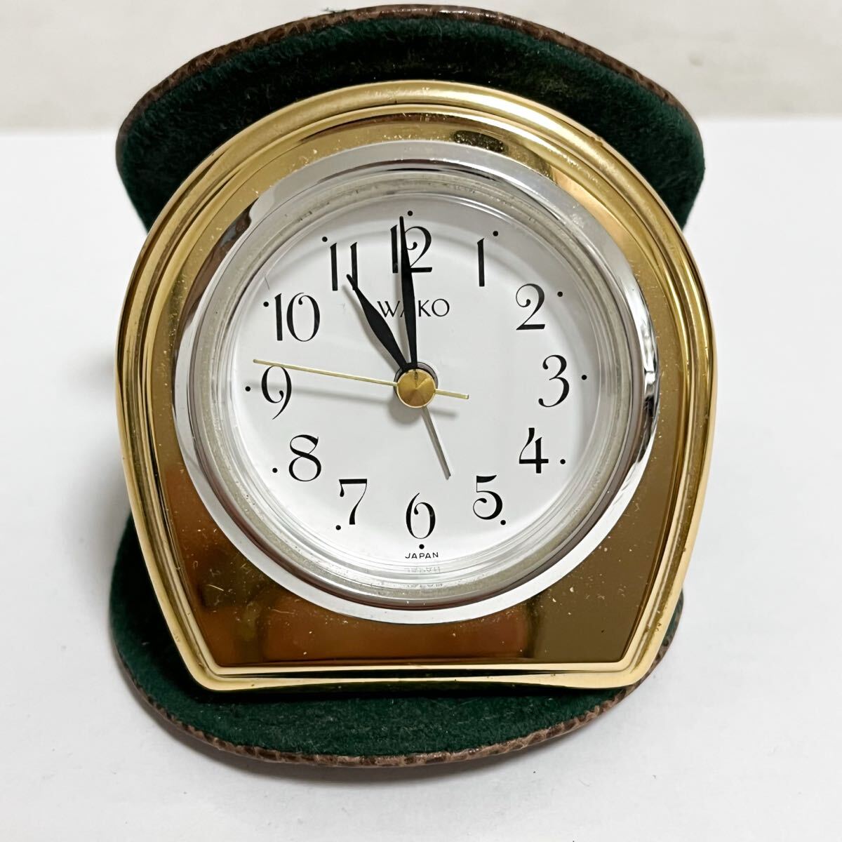 和822A★ WAKO 和光 クォーツ 3針 置時計 ウォッチ ホワイト レディース拍卖