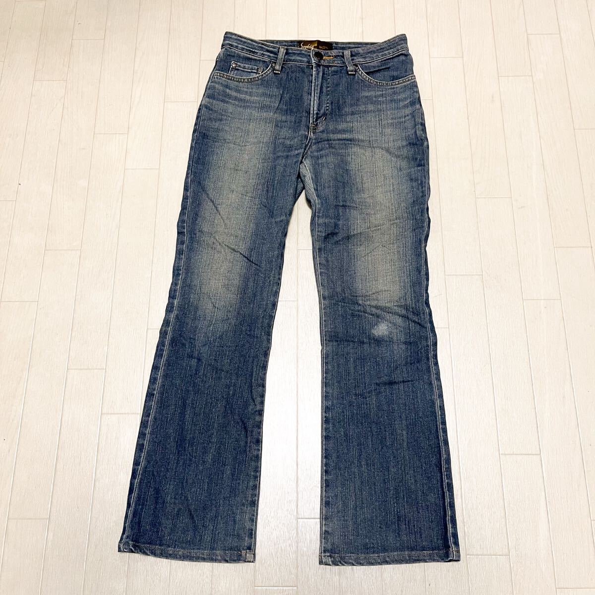 和829★ SOMETHING EDWIN Sophia サムシング エドウィン ソフィア デニムパンツ ジーンズ ボトムス 31×32 ブルー レディース拍卖