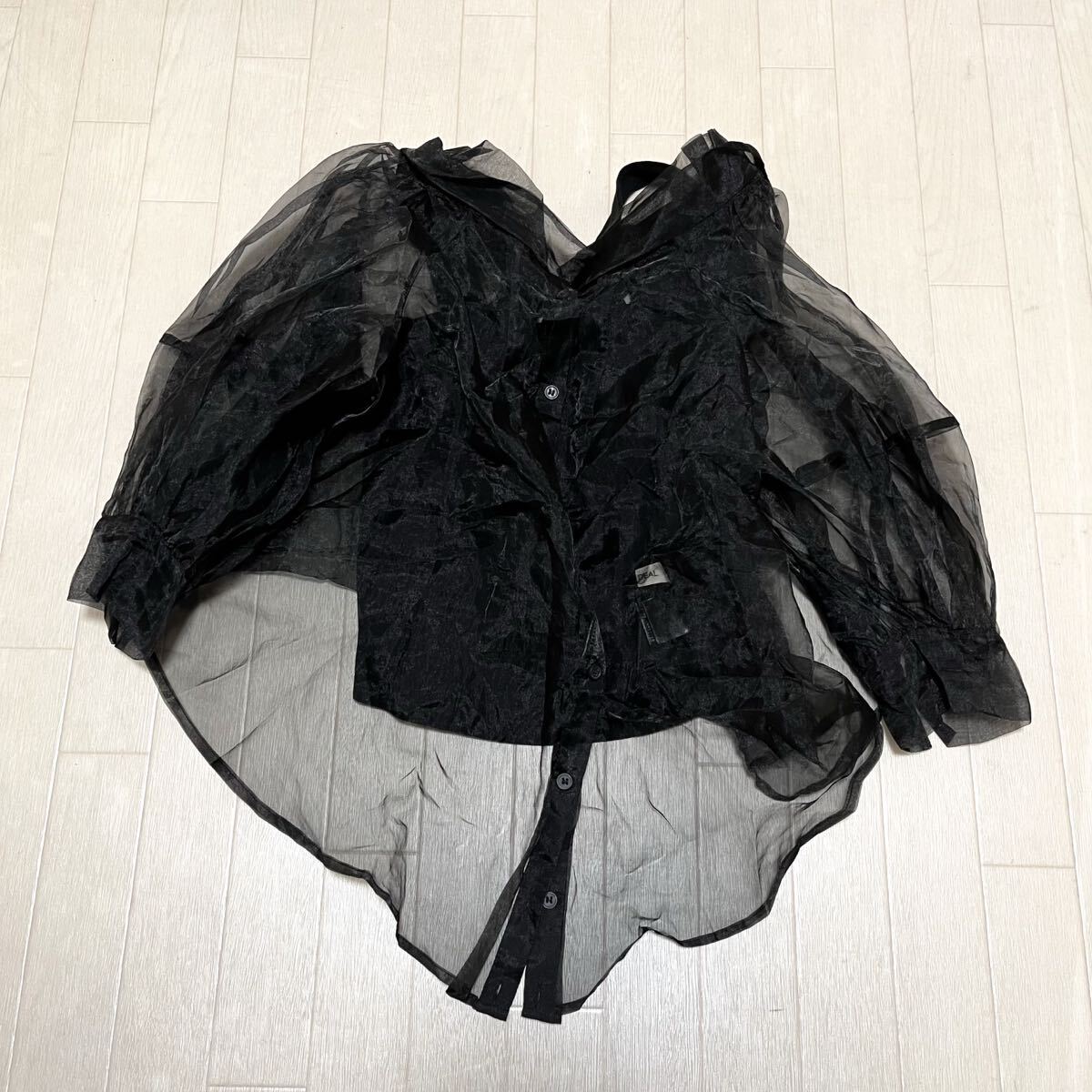 和829★ COCO DEAL ココディール レイヤード タンクトップ 長袖 シアーシャツ 2 ブラック レディース拍卖