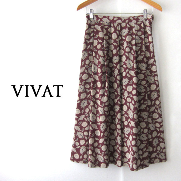 美品 VIVAT/ビバット★ 総柄 ひざ丈スカート拍卖