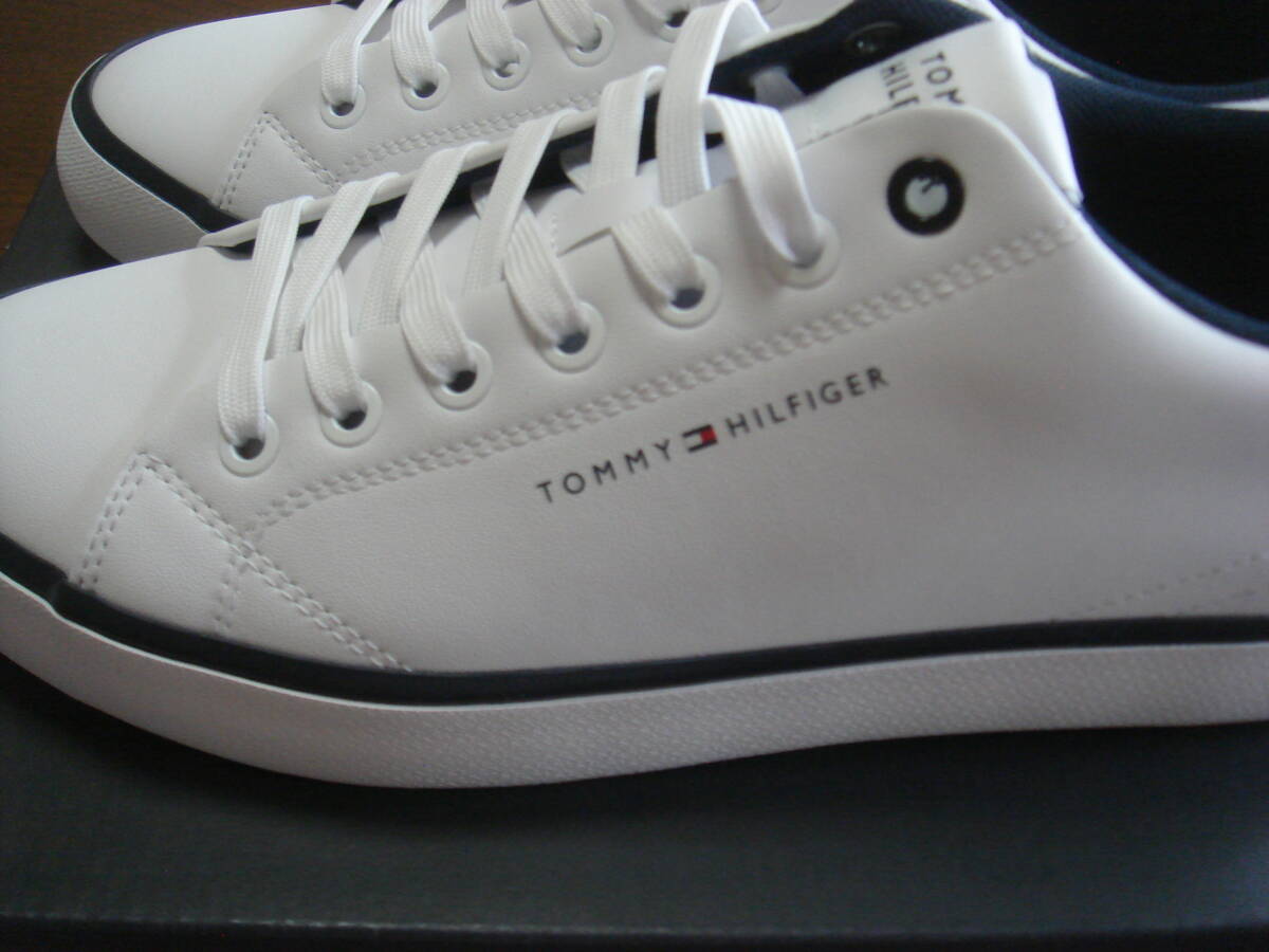 新品・未使用★TOMMY HILFIGER★トミーヒルフィガー★ホワイト・ネイビースニーカー★27.5㎝拍卖