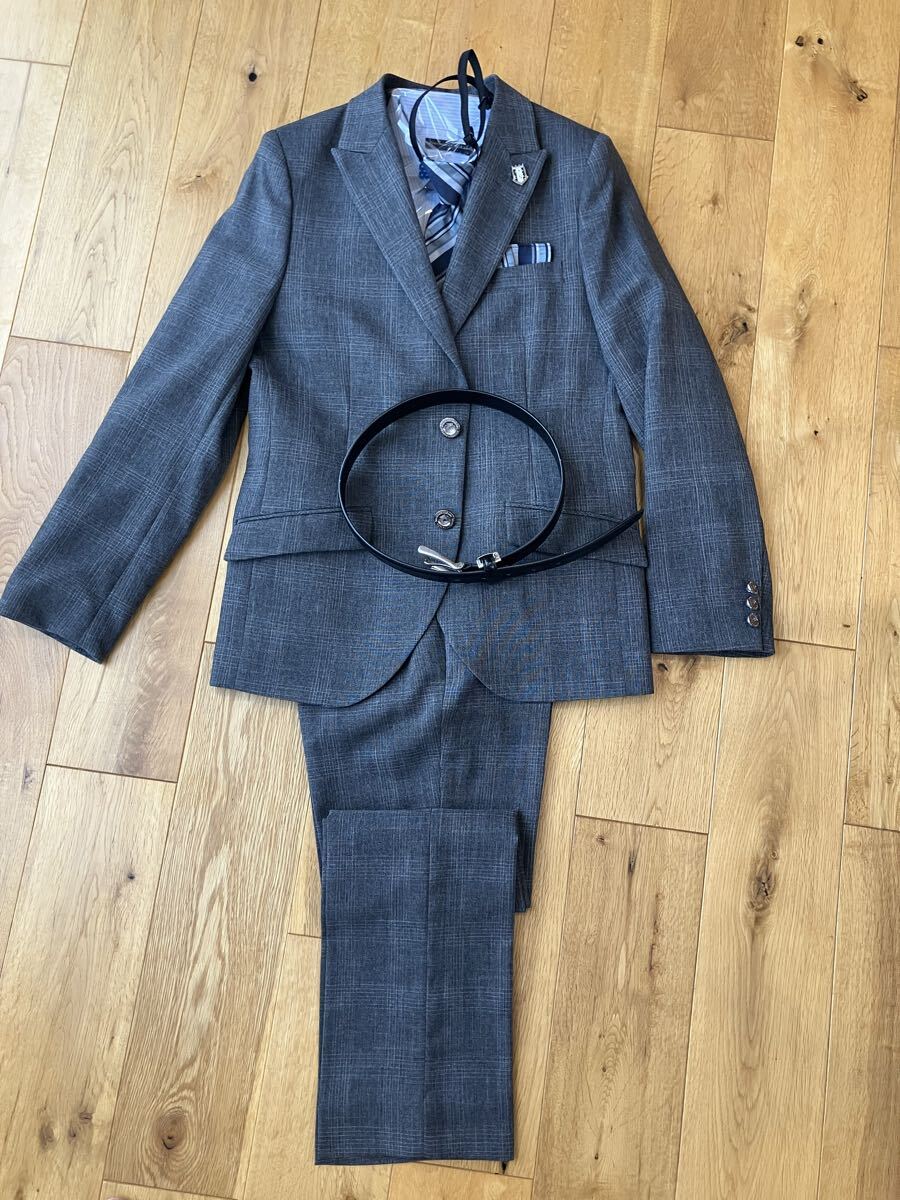 キッズ フォーマルスーツ 160 グレー拍卖