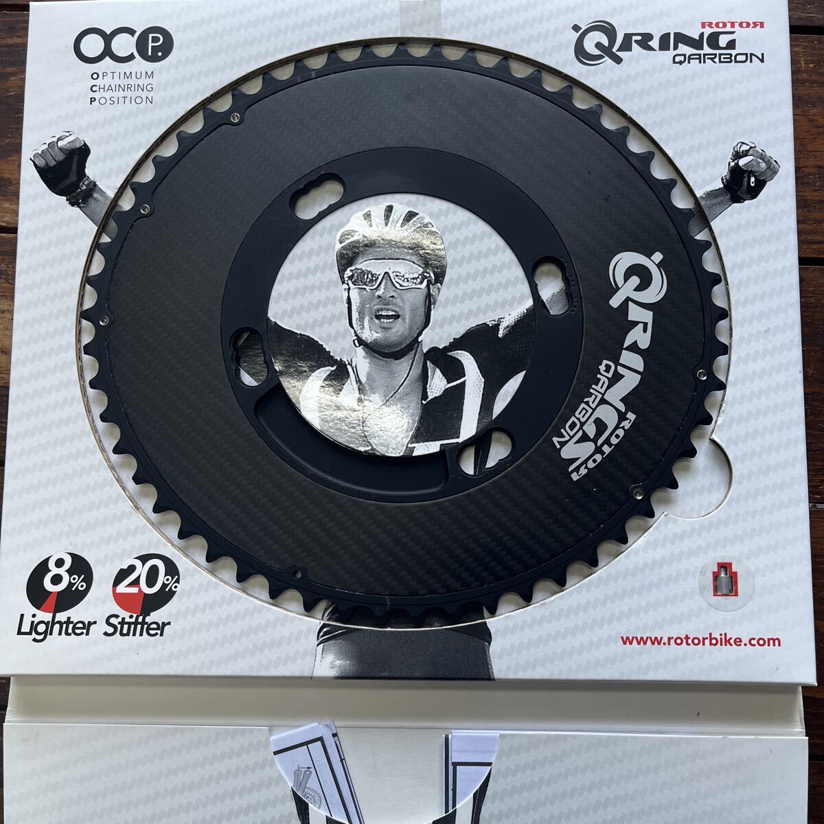 ROTOR QRING 53T QARBONQ-RINGAERO 楕円PCD110 4アーム カーボン 9000、6800、5800系拍卖