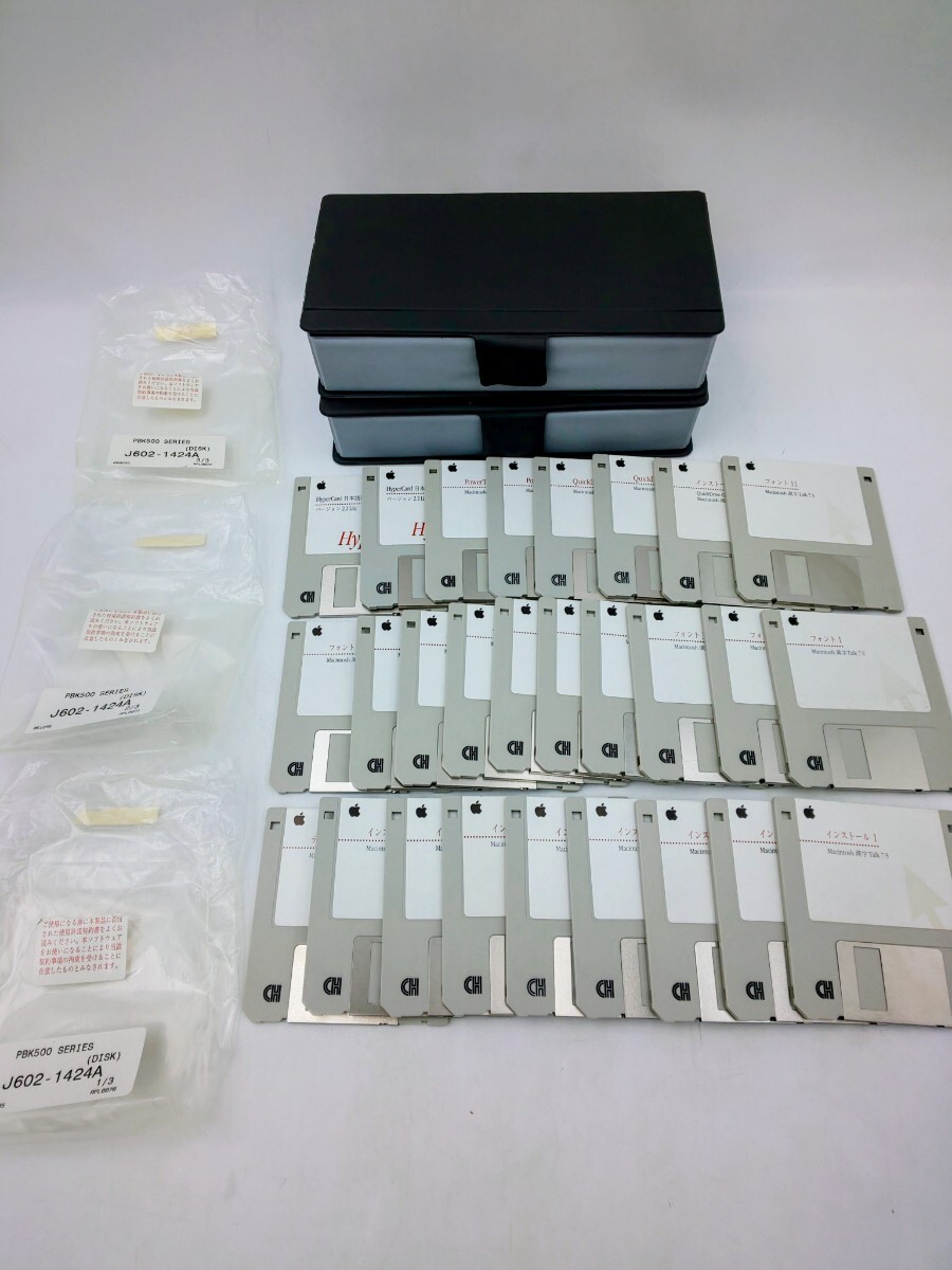 ☆Apple PBK500 SERIES フロッピーディスク Macintosh 漢字Talk HyperCard など☆ アップル HD マッキントッシュ拍卖