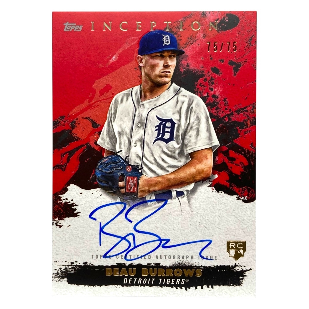 TOPPS MLBカード INCEPTION BEAU BURROWS TIGERS 75/75 #RESA-BBU 中古 IT2拍卖