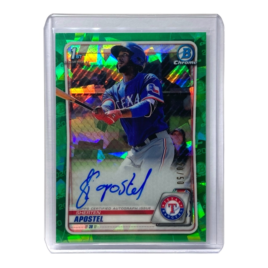 TOPPS MLBカード BOWMAN CHROME SHERTEN APOSTEL RANGERS 20/50 #BSPA-SA 中古 IT2拍卖