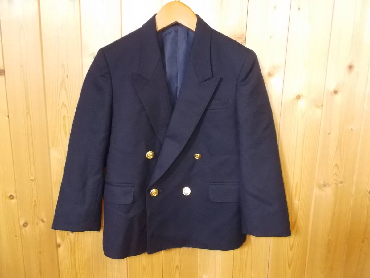 e550◆LORDGENT KIDS ダブル紺ブレザー◆サイズ115A 子供 キッズ ロージェント 金ボタン ダブルテーラード ウール 7H拍卖