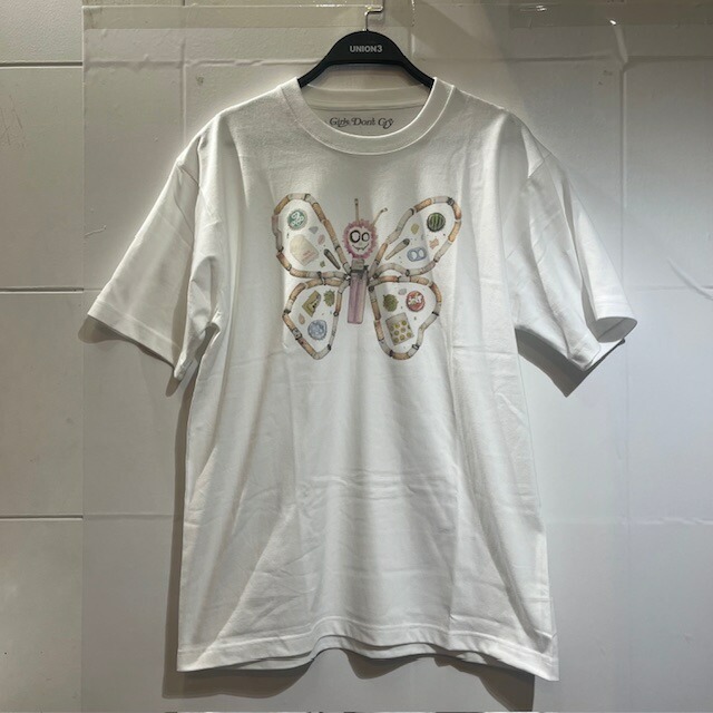 GIRLS DON'T CRY x AUREL SCHMIDT TEE SIZE-L ガールズドントクライ オーレル・シュミット バタフライ半袖Tシャツ拍卖