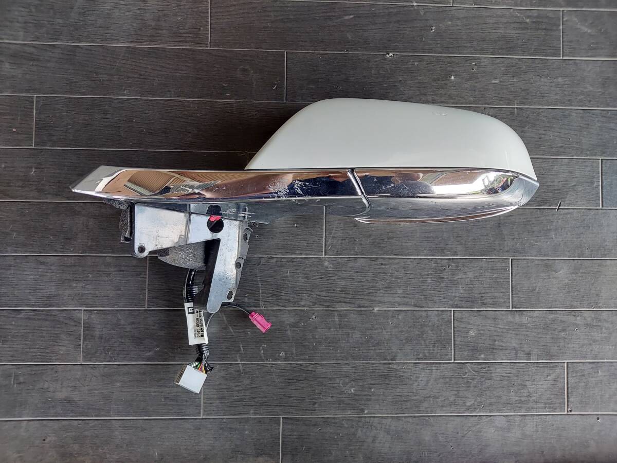 即決 テスラ モデルS 2016年 後期 純正 左 LH ドアミラー サイドミラー PPSW/シャスタホワイトP 13ピン model S拍卖