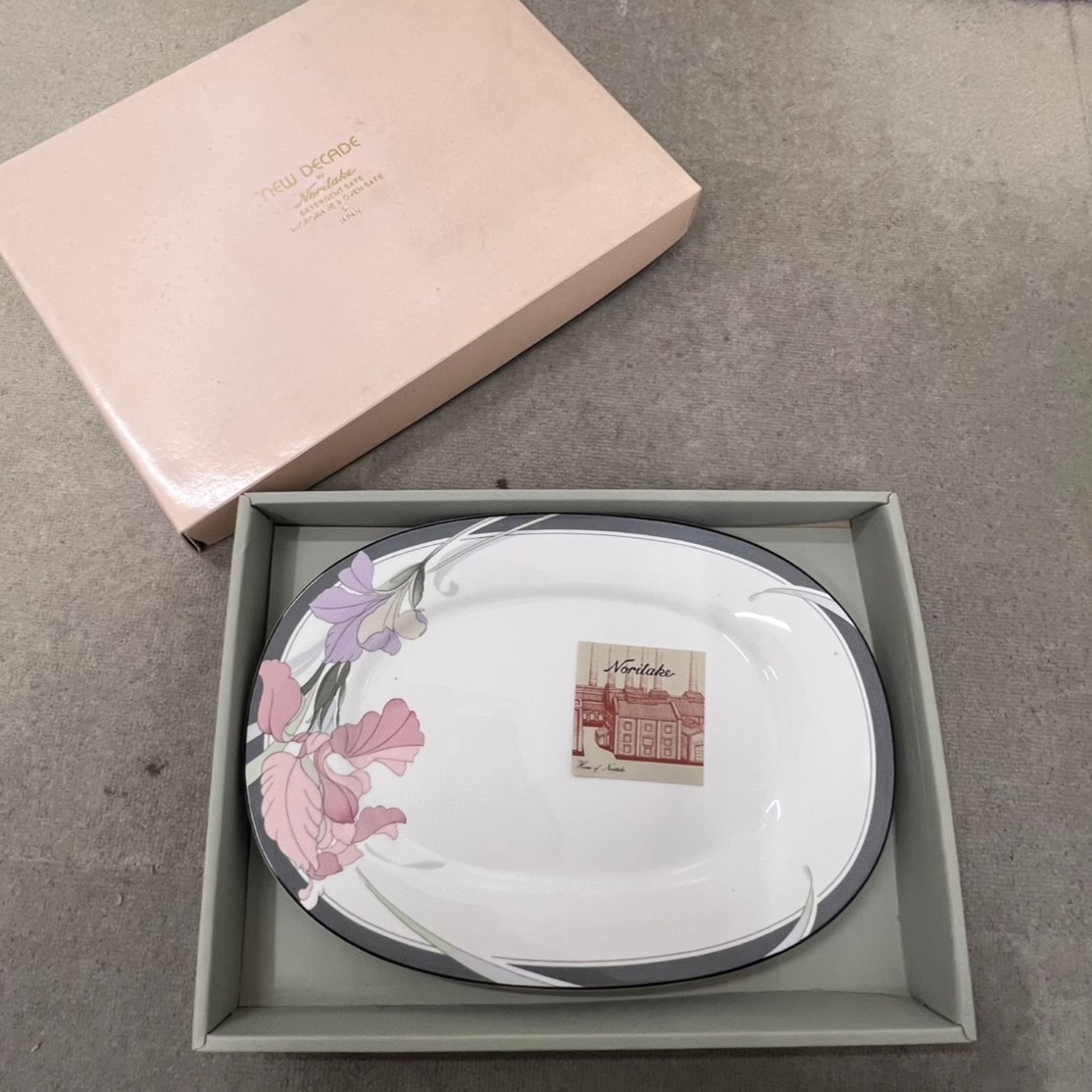 #14408B Noritake ノリタケ NEW DECADE オーバルプレート 大皿 洋食器 オーブンレンジ可 cafe du soir プレート 未使用拍卖