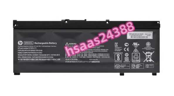 新品 HP Pavilion 15-cb000 Series Pavilion Gaming 15 2018 SeriesバッテリーSR04XL SR03XL HSTNN-DB7W 電池パック交換内蔵battery単品拍卖