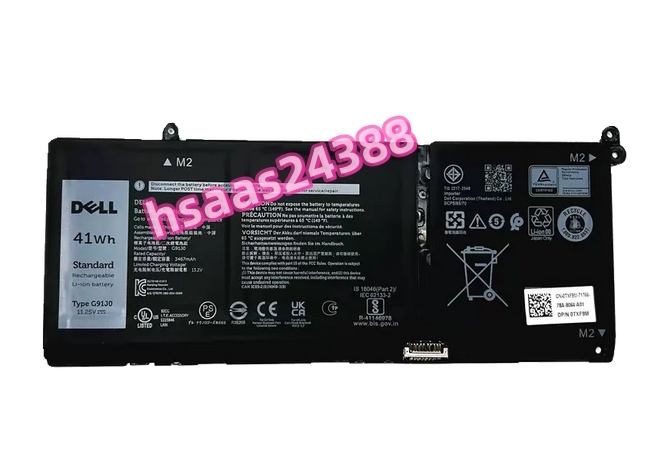 新品 DELL Vostro 5620 5625 Series バッテリーG91J0, MGCM5, PG8YJ 電池パック交換 内蔵battery 単品拍卖