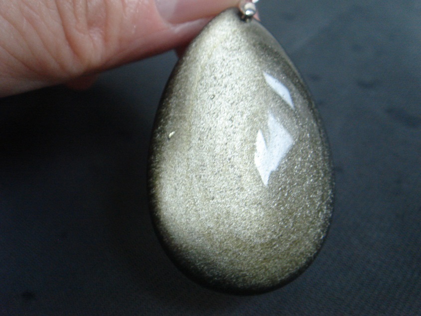 ★★風水金運,超希少天然ゴールドオブシディアン金耀石ペンダントトップM2拍卖