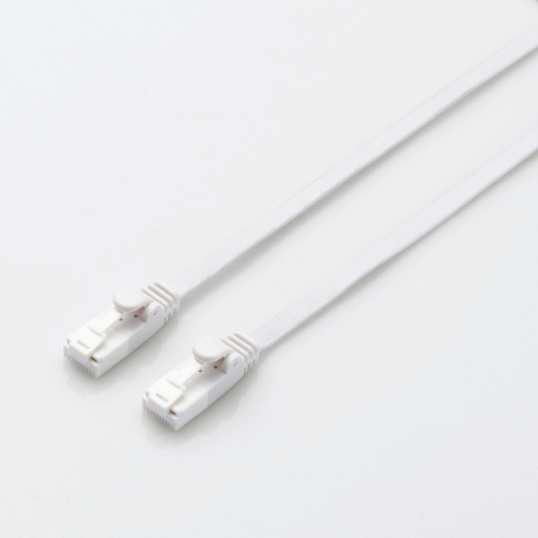 LANケーブル フラットケーブル 1m ELECOM LD-GFATWH10 CAT6A 爪折れ防止 フラット 1.0m ホワイト拍卖