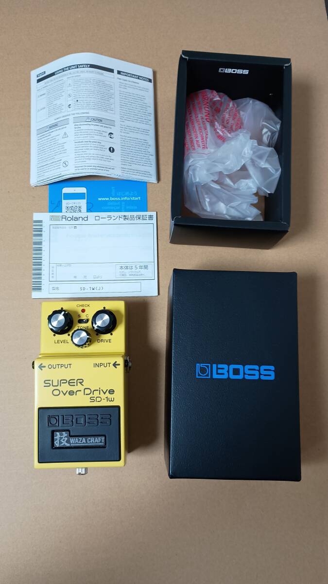 【美品】 BOSS SD-1W オーバードライブ 技 WAZA CRAFT シリーズ SUPER OverDrive エフェクター ボス拍卖