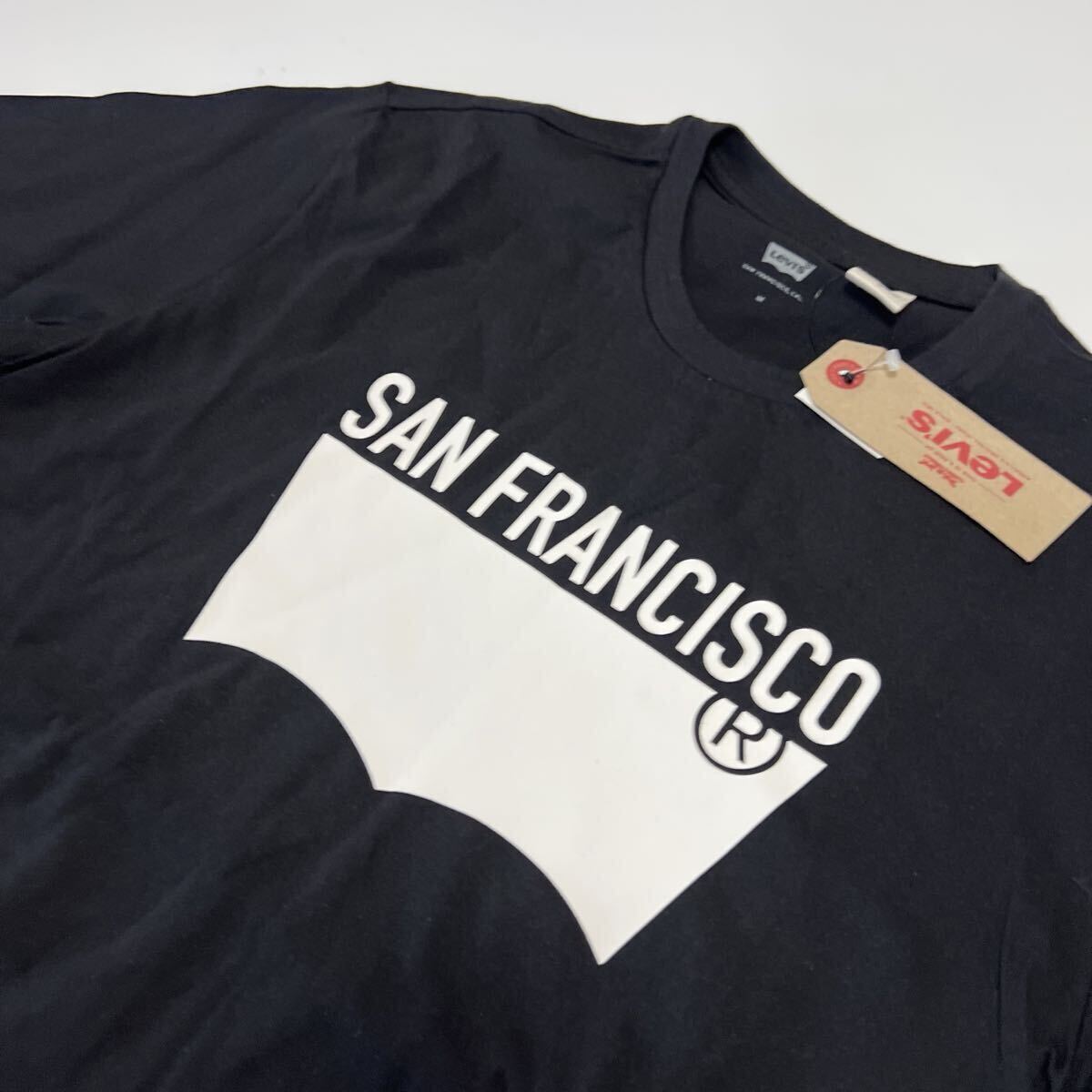 リーバイス levis Tシャツ Lサイズ メンズ新品 半袖 コットン 黒 ブラック サンフランシスコ SANFRANCISCO拍卖