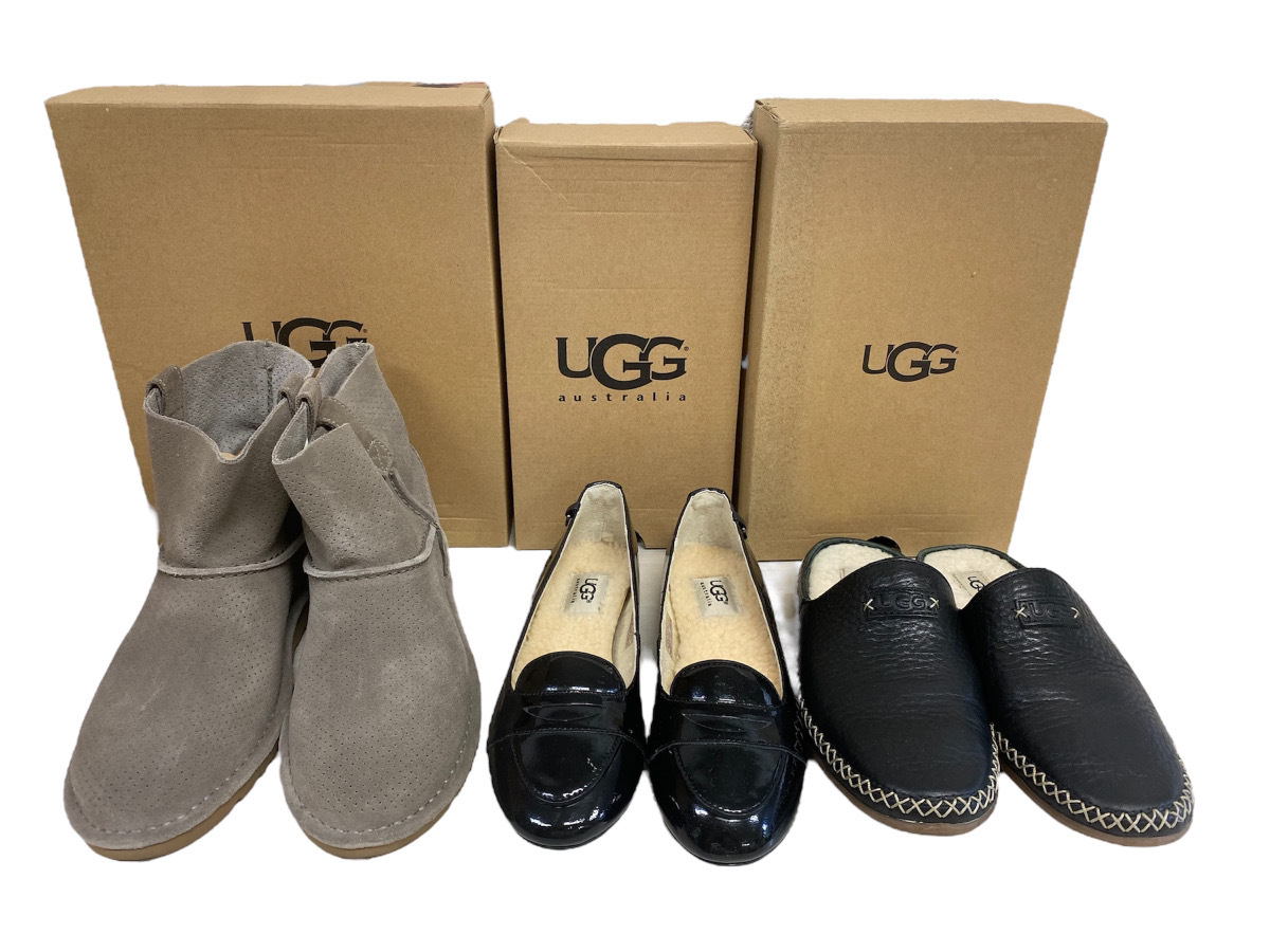 10751-09★UGG 3足まとめ売り/アグ/W CLASSIC MINI/W TAMARA/ローファー/22cm〜23cm/元箱付/モカシン/ブーツ★拍卖
