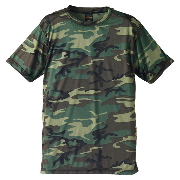 カモフラージュ Tシャツ ウッドランド サイズS ドライクールナイス 拍卖