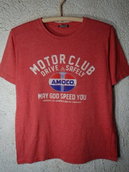 to7894 AMOCO 半袖 tシャツ モーター クラブ デザイン オイル 企業ロゴ 人気 送料格安拍卖