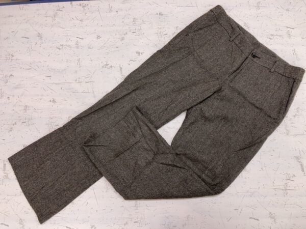 コムサデモード COMME CA DU MODE ホームスパン ブーツカット スラックスパンツ ボトムス レディース カシミヤ混 日本製 13号 茶系拍卖